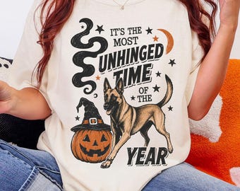 Belgian Malinois Halloween Shirt, Spooky Maligator T-Shirt, Funny Fall Mali Dog Graphic Tee, Humorous Comfort Colors K9 Handler Trainer Gift