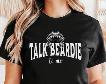 Bearded Dragon Shirt, Beardie Gifts for Reptile Mom Shirt, Lizard Lover T-shirt, Vintage Retro Exotic Pet Tee, Talk Bearded Dragon Dad Shirt