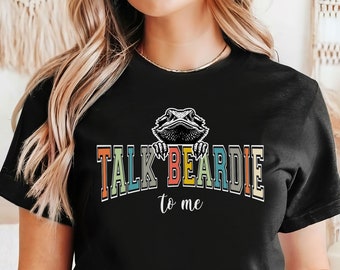 Bearded Dragon Shirt, Beardie Gifts for Reptile Mom Shirt, Lizard Lover T-shirt, Vintage Retro Exotic Pet Tee, Talk Bearded Dragon Dad Shirt