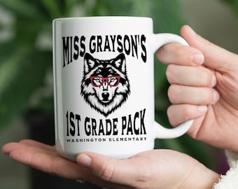 Custom Teacher Gifts, 1st Grade Teacher Mug Gift, First Grade Last Day of School Student Teacher Appreciation Gift, Elementary Teacher Cup