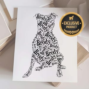 Pitbull Dog Memorial Gift Name Art Portrait Pet Art Gift Pet Loss Memorial Custom Pit Bull Dog Lover Remembrance Gifts Pet Sympathy Gifts
