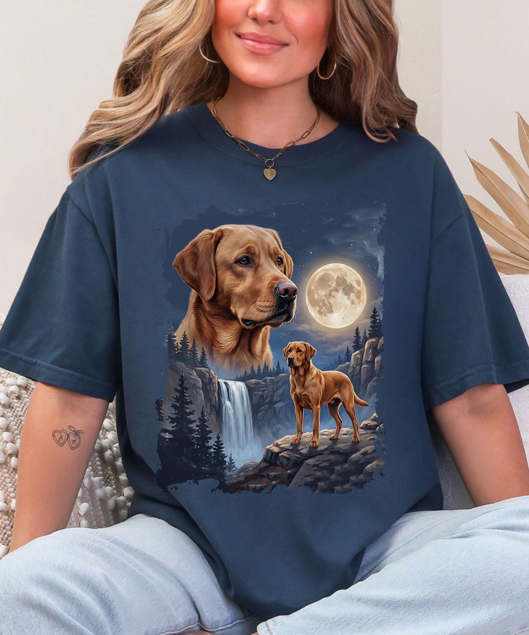 Fox Red Lab Retro 90s Animal Graphic Tee, Vintage Labrador Retriever ...
