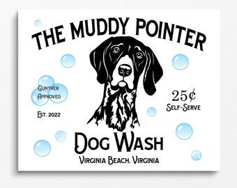 German Shorthaired Pointer Laundry Room Sign. Custom Dog Mom Dog Dad Dog Art. Unique Personalized New Puppy Housewarming Pet Owner Gift Idea