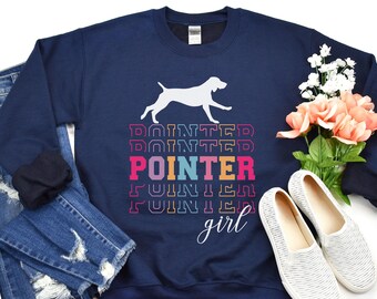 Retro German Shorthaired Pointer Sweatshirt. Pointer Dog Gifts for Women. GSP Dog Mom Sweatshirt. K9 GSP Mama Sweater. Pointer Girl Shirt.