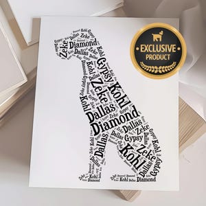 Great Dane Dog Memorial Gift Name Art Portrait Pet Art Gift Pet Loss Memorial Custom Gift Dog Lover Remembrance Gifts Pet Sympathy Gifts