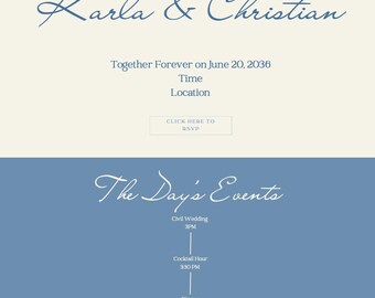 Wedding Invitation Website Template, Editable Canva, RSVP Details (Digital Download)