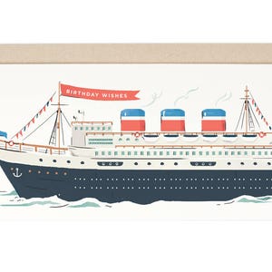 Birthday Ocean Liner - No. 10 Card