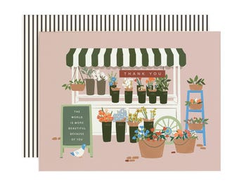 Flower Stall Thank You- Greeting Card