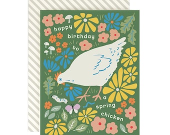 Spring Chicken 2.0 Birthday Card