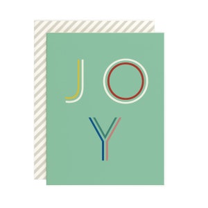 J-O-Y Lettered - Tarjeta de felicitación