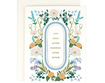 Happy Ever After Floral - Hochzeitskarte