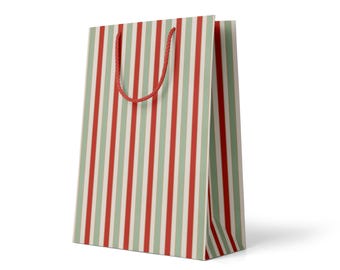 Holiday Stripes Gift Bag