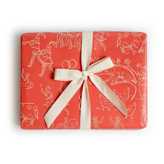 12 Days of Christmas Wrapping Paper Christmas Gift Wrap With 