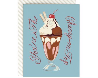 Cherry on Top - Love Friendship Valentine Card