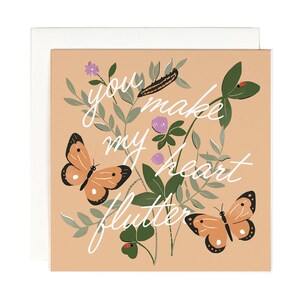 Je maakt mijn hart Flutter - wenskaart