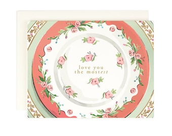 Fine China Poor Grammar - Love you the Mostest - Greeting Card