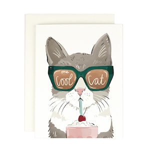 Tarjeta de felicitación Cool Cat 2.0