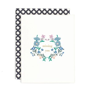 Missing You - Everyday Card - With Gold Foil Accent