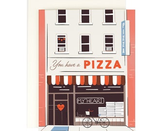 Pizza My Heart - Love Valentine Card