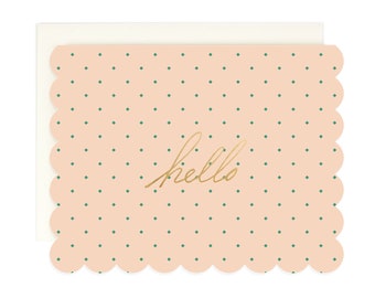 Hello Diamond Dot Scalloped