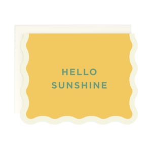 Hola Sunshine - Wave Edge - Tarjeta de felicitación troquelado
