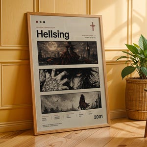 Hellsing Anime Poster: Minimalist Manga Art Print