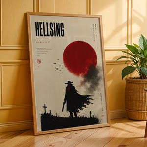 Hellsing Anime Poster: Minimalist Manga Art Print