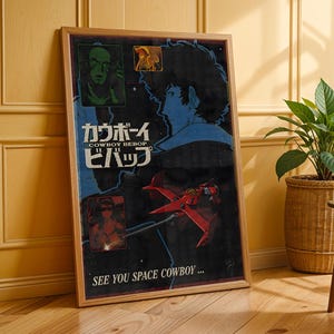 Cowboy Bebop-affisch: Retro Anime Manga-konsttryck