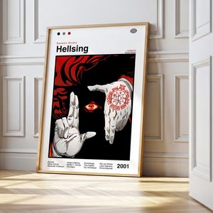 Hellsing Anime Poster: Minimalist Manga Art Print