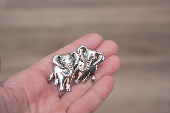 Vintage Avon Earrings, Elephant Earrings, Vintage… - image 1