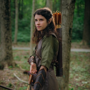 Aljava de arco e flecha Elfo, Elfos da floresta medievais, Cosplay LARP, Feira renascentista, Fantasia - (AB)