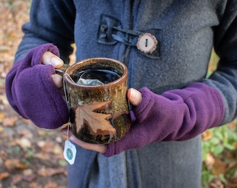 Soft Fingerless Gloves, Fleece Wrist Warmers, Fairy Pixie Elf Cuff, Women's Pair - Choose Your Color - /F/ (LB)