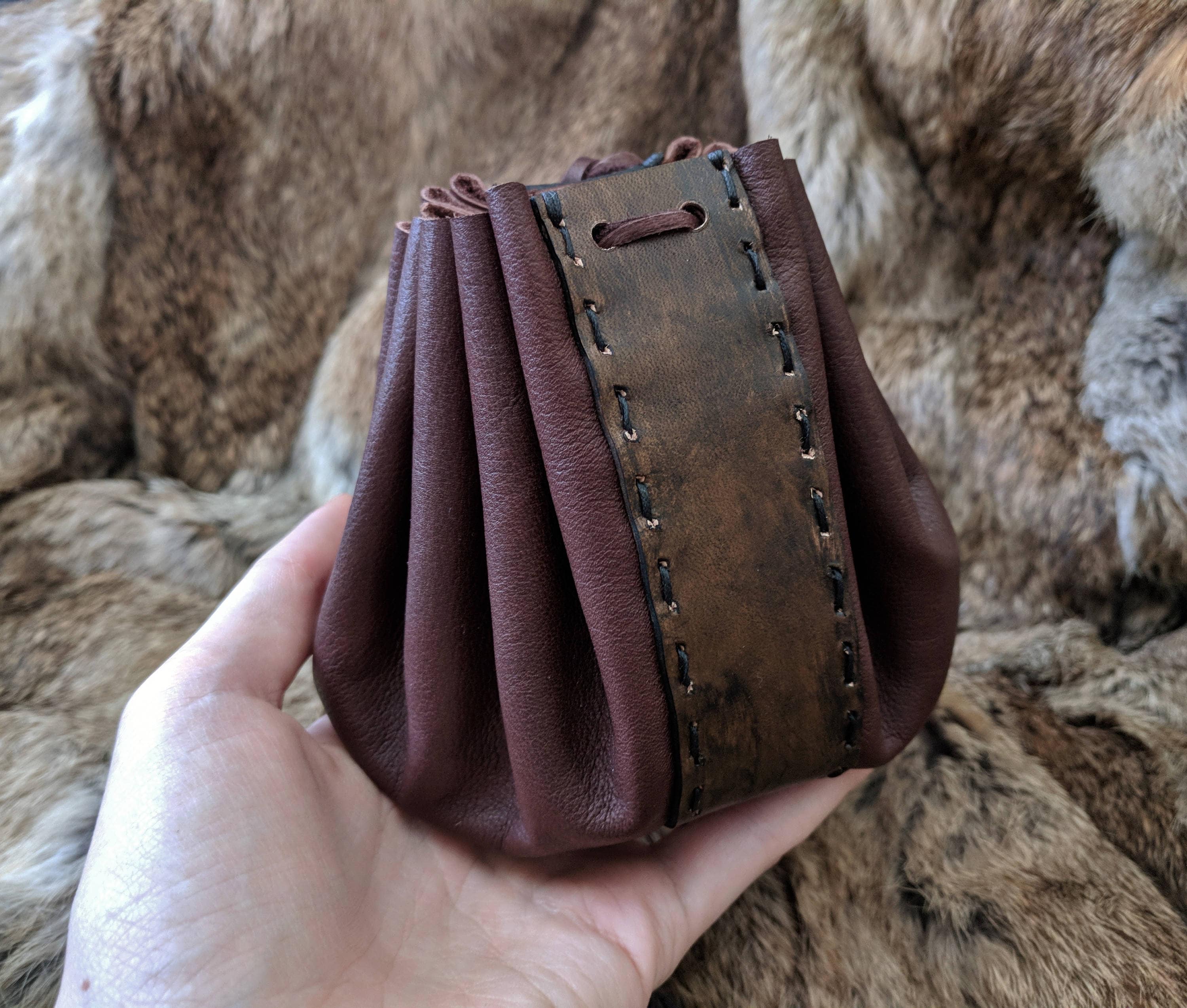 Leather Rune Pouch Bag Customizable Choose Your Rune Etsy