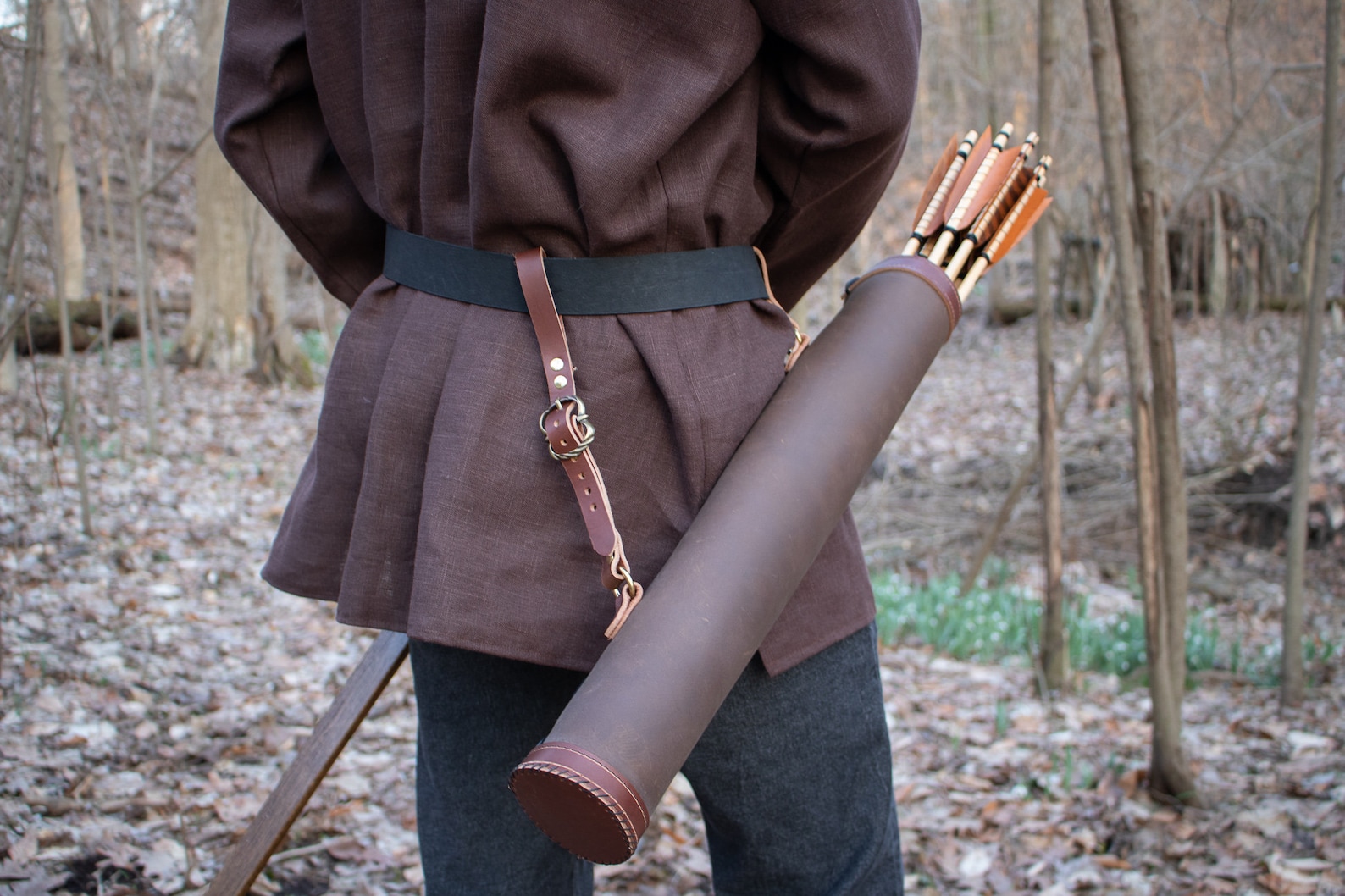 Leather Belt Quiver, Hip Arrow Quiver, Medieval Archery - CLASSIC (AB ...