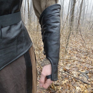 Leather Lace up Ranger Under Bracers / Gloves Pair - Mens, Choose Your Size - /F/ (AB)