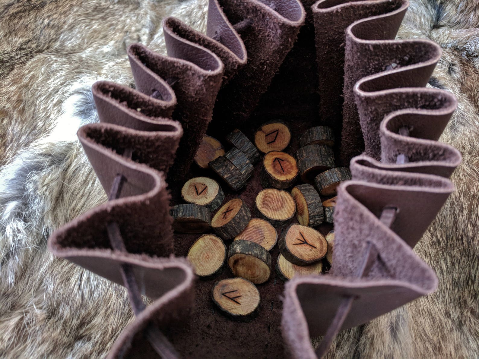 Leather Rune Pouch Bag, Customizable Choose Your Rune Inscription - /F ...