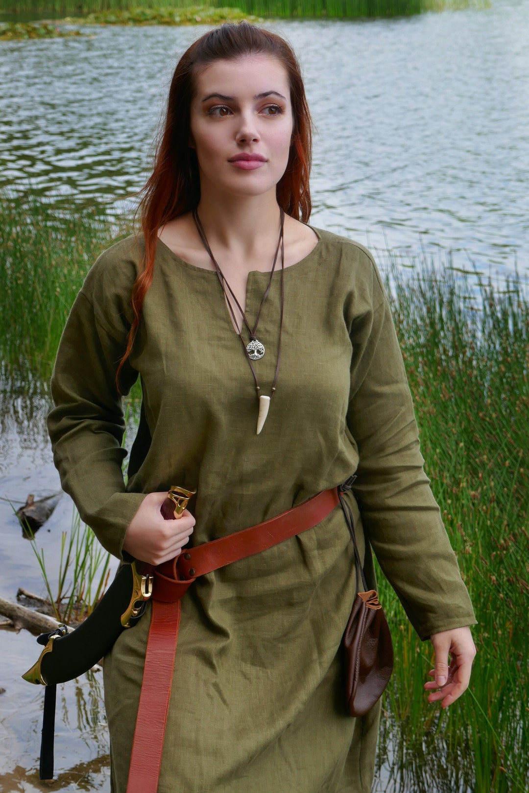 Women's Medieval Tunic Dress, Long Sleeve /P/ LB Etsy