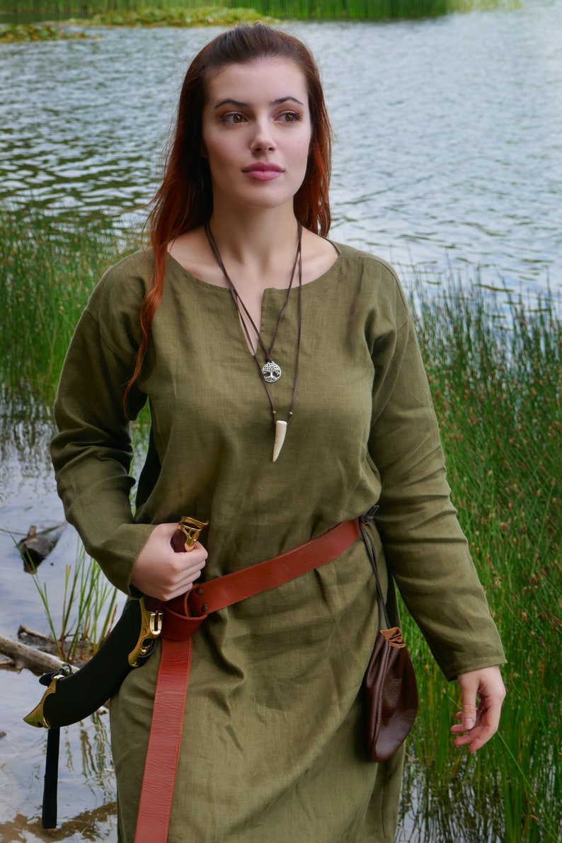 Women's Medieval Tunic Dress, Long Sleeve /P/ LB image 1