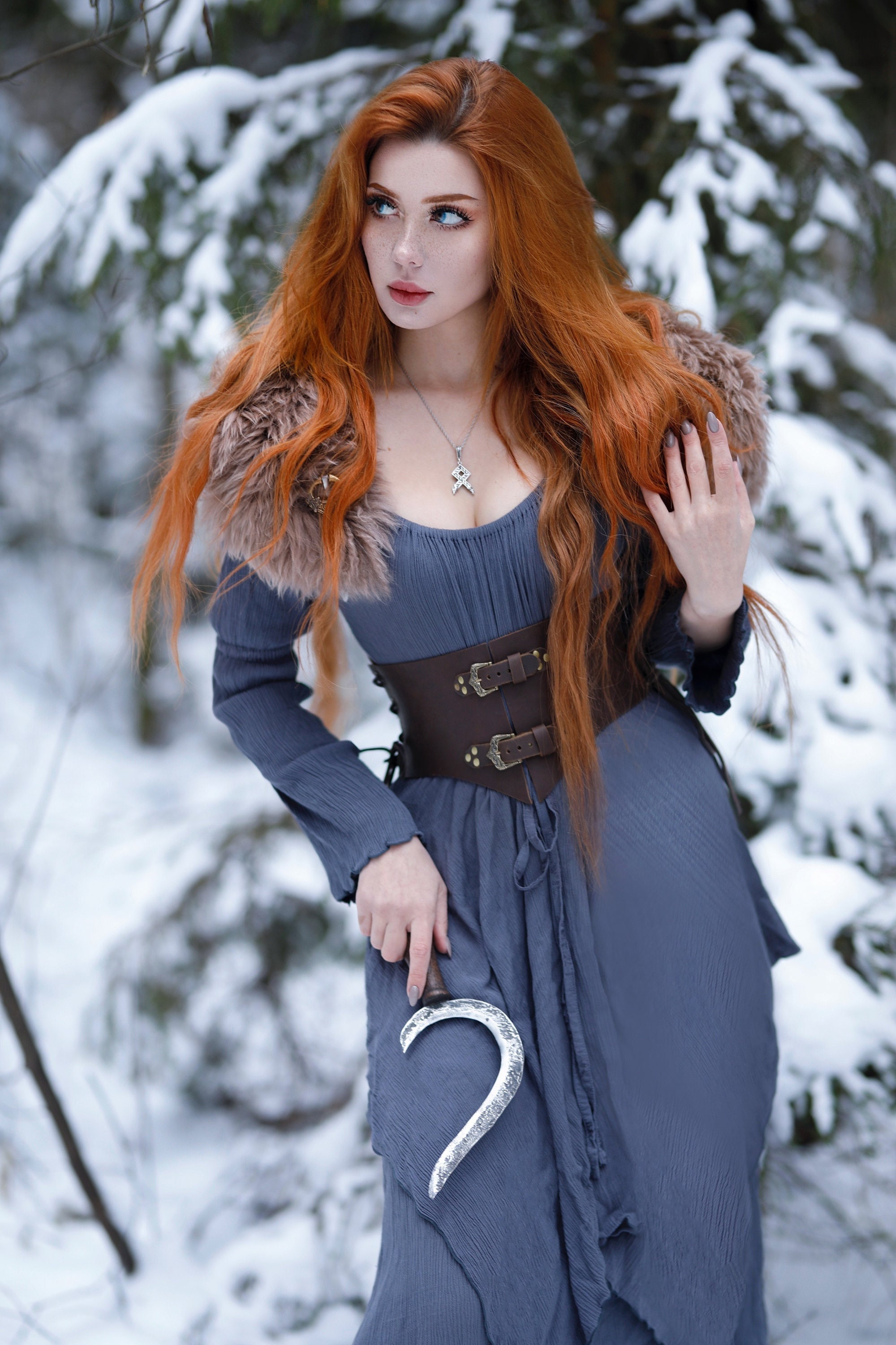 Medieval huntress shop costume