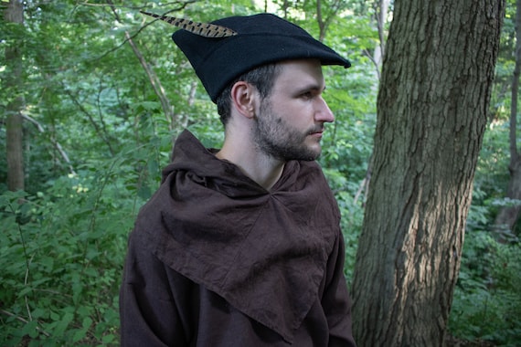 New Men Women Medieval Shoulder Cape Hood Robin Hood Style Retro Hat Cap Cloak