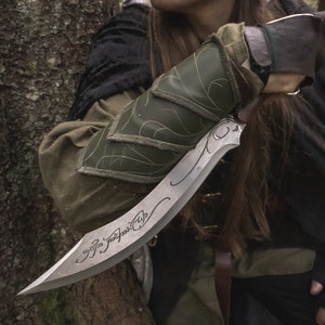 Elfen Rüstung Leder Armspangen, Fantasy LARP Magier Woodellf Woodelves, Paar High Elben /F/ AB Bild 5