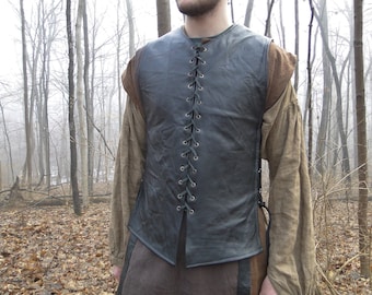 Custom Medieval Leather Tunic / Shirt, Ranger Style - Men's Choose Your Size - /P/ (AB)