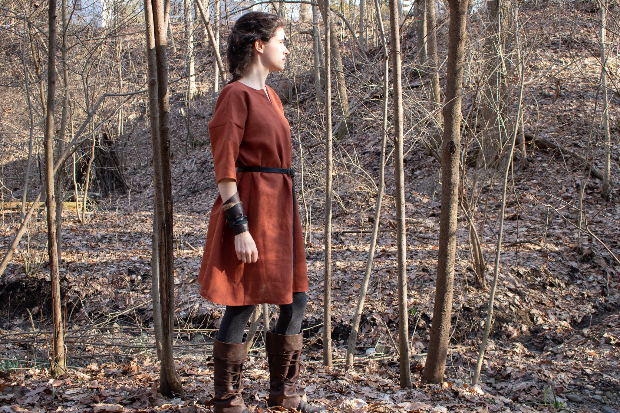 Women's Medieval Tunic Dress, Short Sleeve /P/ (LB) - Etsy