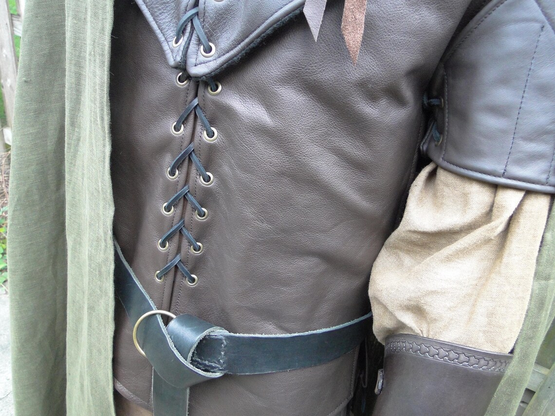 Custom Medieval Leather Tunic / Shirt Lace up Front and Etsy