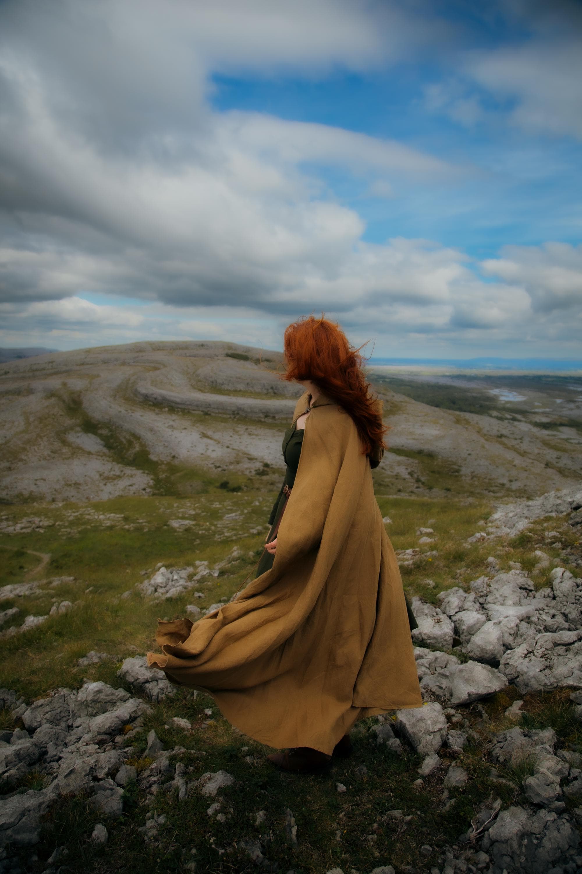 Linen Cloak, Medieval Hooded Cape - Choose Your Color - /P/ (LB)