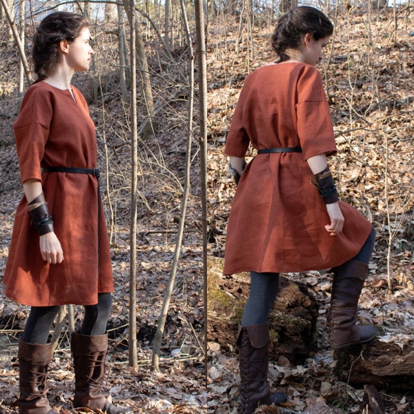Women's Medieval Tunic Dress, Short Sleeve /P/ (LB)