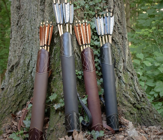 Elven Archery Quiver, Medieval Leather Quiver, LARP Cosplay, Renaissance  Fair, Fantasy AB - Etsy
