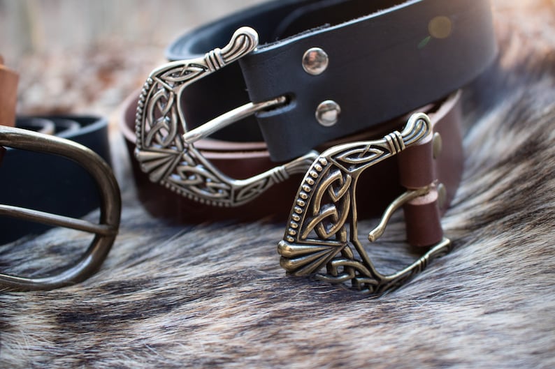 Medieval Leather Belts Celtic Knot Viking Custom Etsy