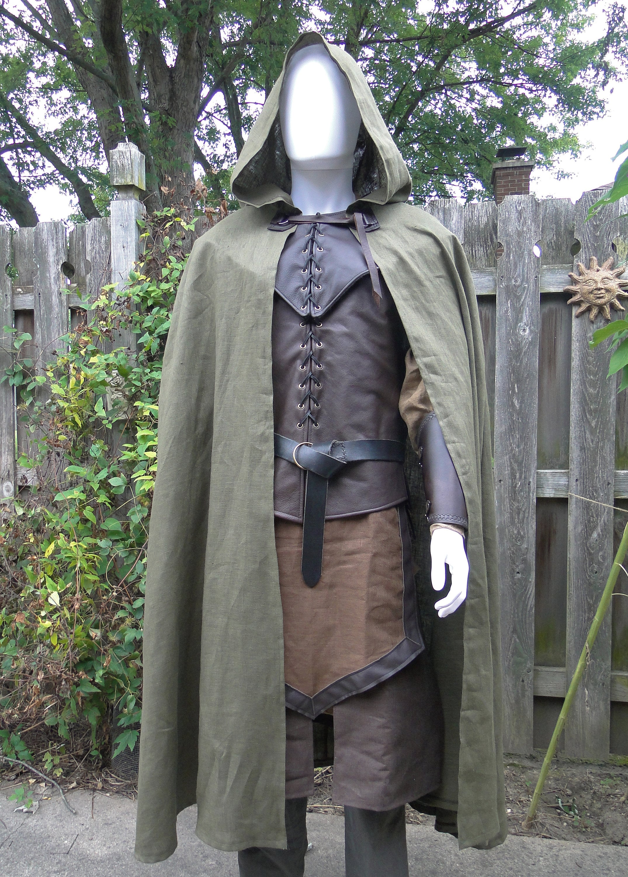 Medieval Hooded Cloak Shieldmaiden Archer Linen Cape Choose | Etsy