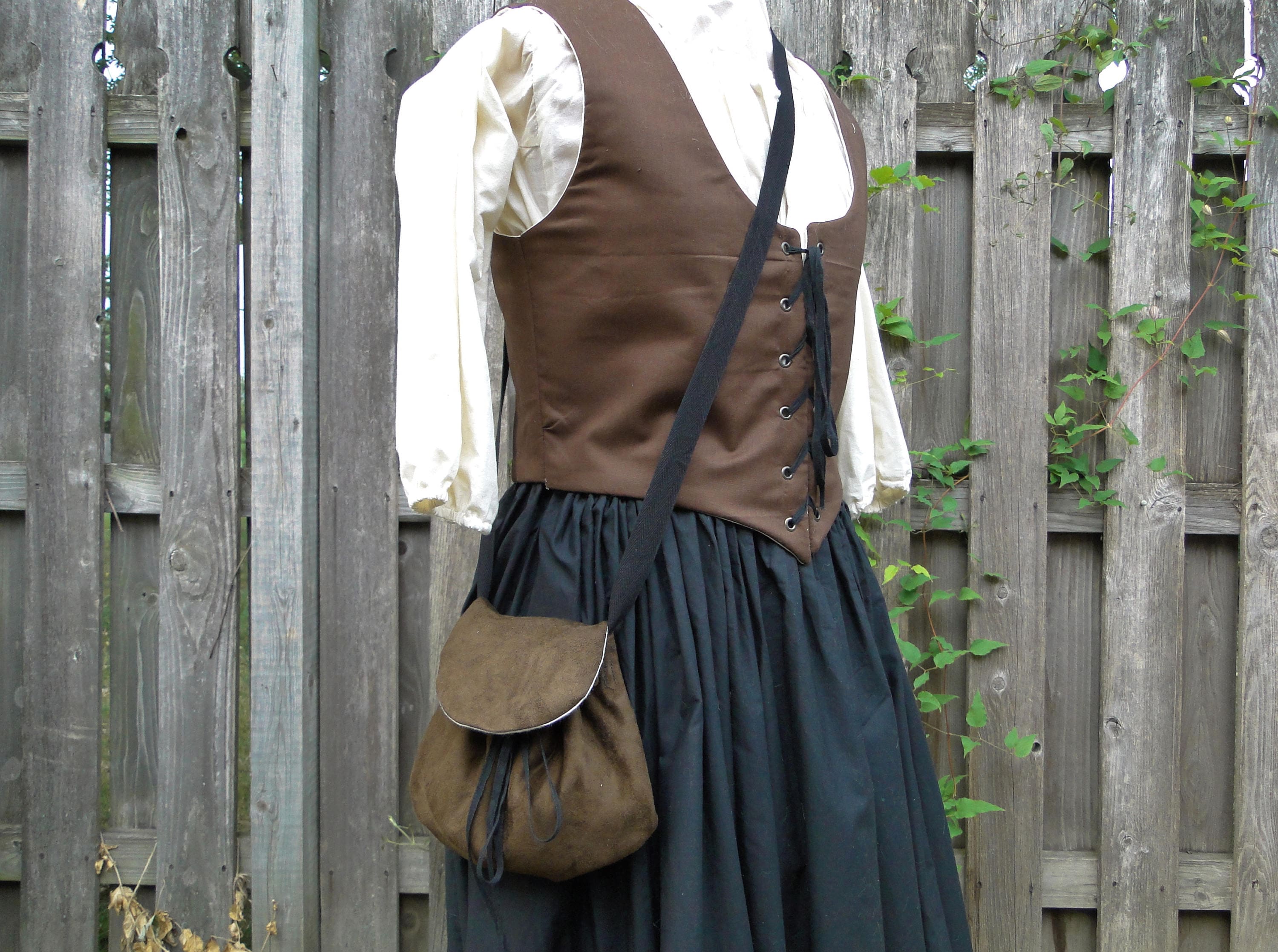 Renaissance Purse, Medieval Bag, Cross Body Choose Your Color Linen